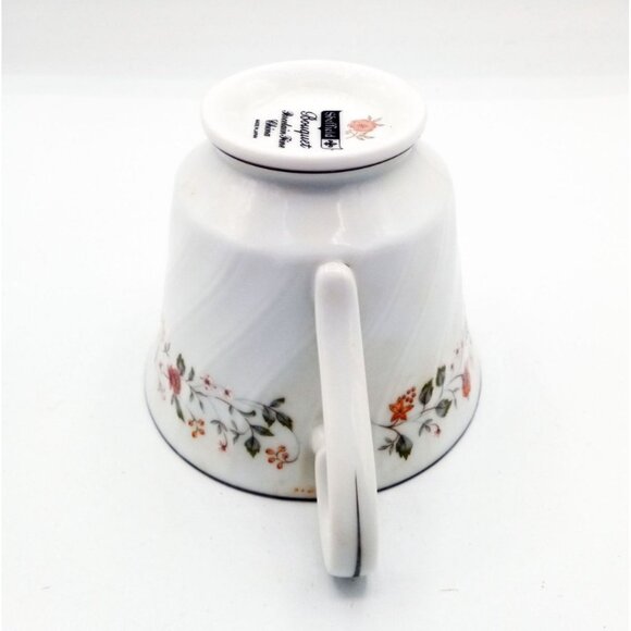 Teacup Sheffield Bouquet Fine China Footed Porcelain Japan 3.5 Inches Vintage - Picture 8 of 16